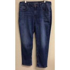 Chico's Boyfriend Ankle Jeans Women’s Size 10R Blue Denim Stretch